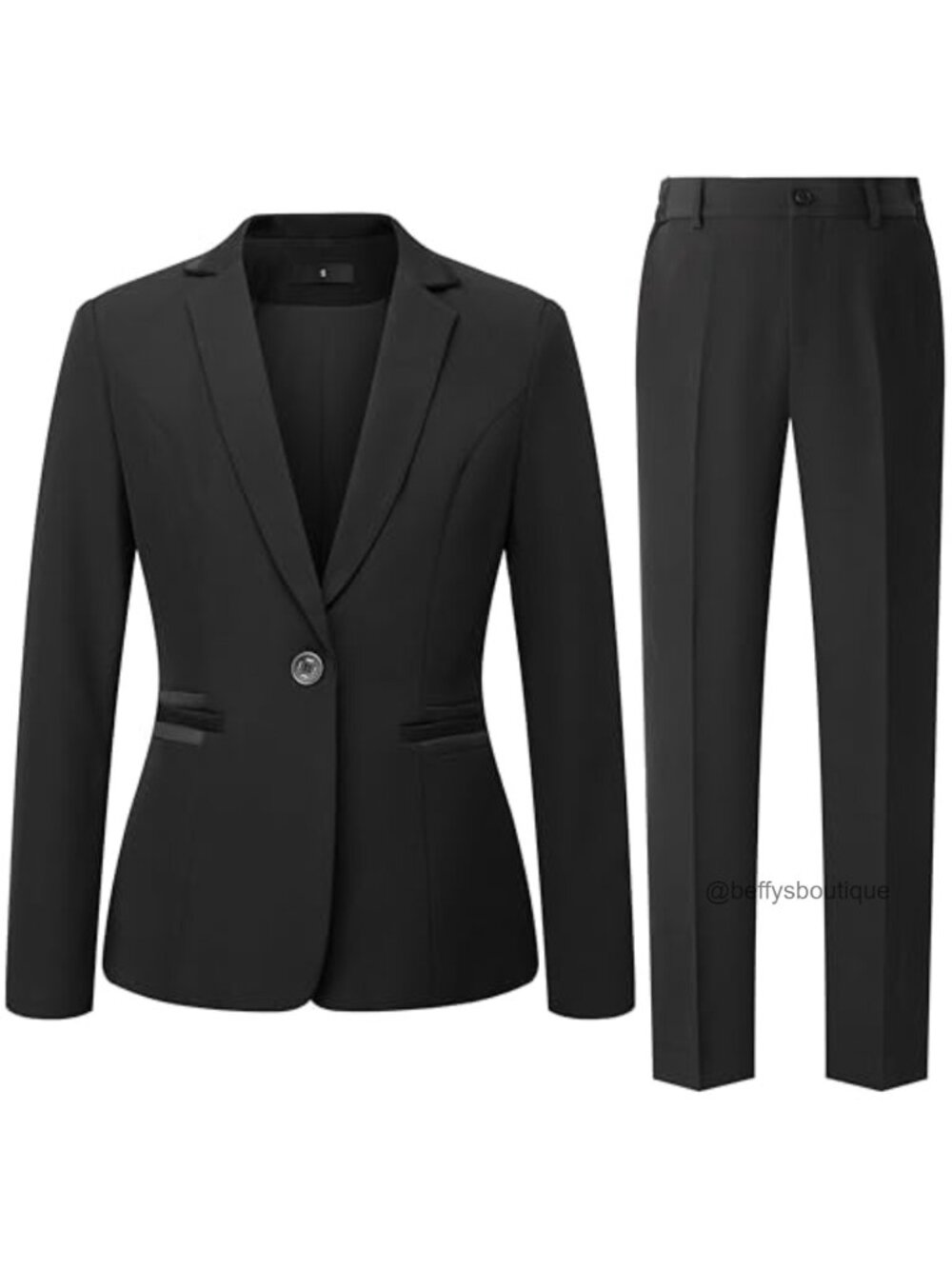 Women's 2 Piece Pantsuit One Button Blazer Business Casual